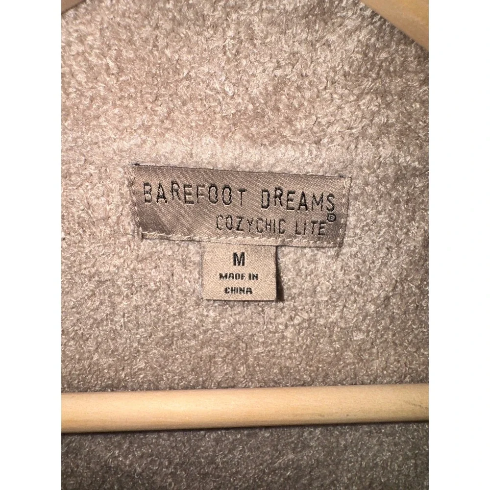 Barefoot Dreams Cardigan Women Tan CozyChic Lite Notched Lapel Blazer M